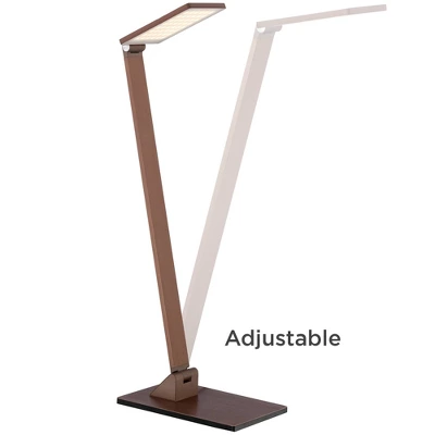 Possini Euro Design Bentley Modern Desk Lamp 21" High French Bronze Aluminum Metal LED Touch On Off Adjustable Head For Bedroom Living Room Office - Image 4