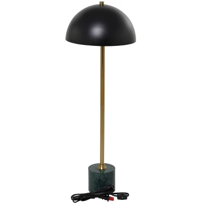 28" X 10" Metal Umbrella Style Desk Lamp With Marble Base - Olivia & May - Image 7