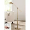 360 Lighting Traditional Pharmacy Floor Lamp With USB Charging Port 55" Tall Brass Dome Shade Adjustable Arm For Living Room Reading