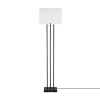 62" Ricci Floor Lamp With Fabric Shade Matte Black/White - Globe Electric