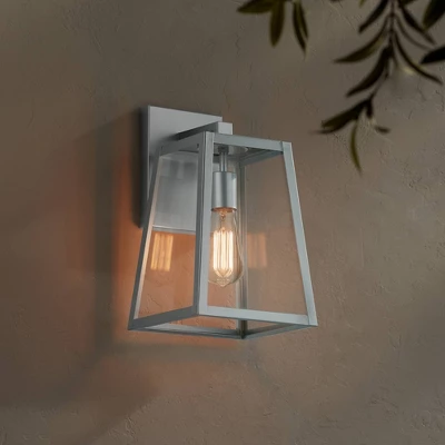 John Timberland Arrington Modern Outdoor Wall Light Fixture Silver Steel 13" Clear Glass For Post Exterior Barn Deck House Porch Yard Posts Patio Home - Image 6