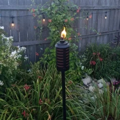 2pk Metal StepNStall Outdoor Torches - TIKI