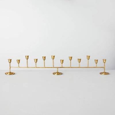 Antiqued Metal Taper Candelabra Brass Finish - Hearth & Handâ„¢ With Magnolia - Image 5