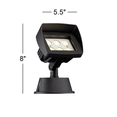 Super Duty Eastham 8" High Black LED Landscape Flood Lights Set Of 2 - Image 6