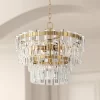 Vienna Full Spectrum Luxum Burnished Brass Chandelier 18 3/4" Wide Modern Tiered Crystal 6-Light Fixture For Dining Room House Foyer Kitchen Island