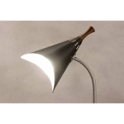 18.5" Draper Gooseneck Desk Lamp Black - Adesso