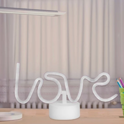 CIAO Tech Desktop Sleek Design Neon Light Up Desk Lamp Love Sign - Image 3