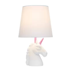Sparkling Unicorn Table Lamp Pink/White - Simple Designs