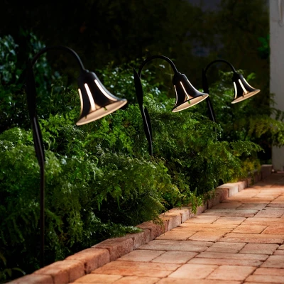 John Timberland Tulip 27" High Dark Rust LED Landscape Lights Set Of 2 - Image 5