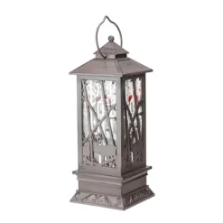 Roman 11" Deer With Cardinals LED Lighted Christmas Lantern