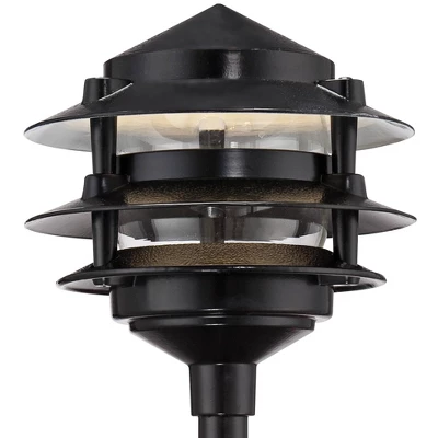 John Timberland Three-Tier Pagoda 11" High Black Modern LED Landscape Path Light - Image 2