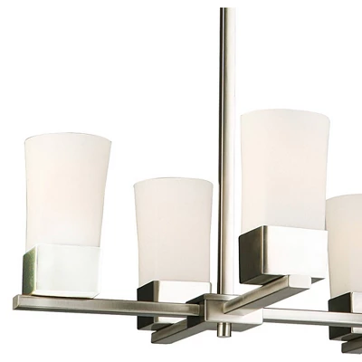 Ciara Springs 6 Light Chandelier Silver/White - EGLO