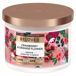 Beloved Cranberry And Orange Flower 2-Wick Candle - 11.5oz