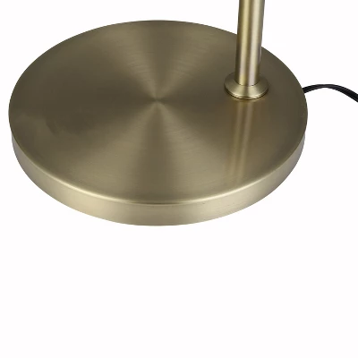 66" Lucia Brass Metal And Rattan Coastal Floor Lamp - River Of Goods - Image 10