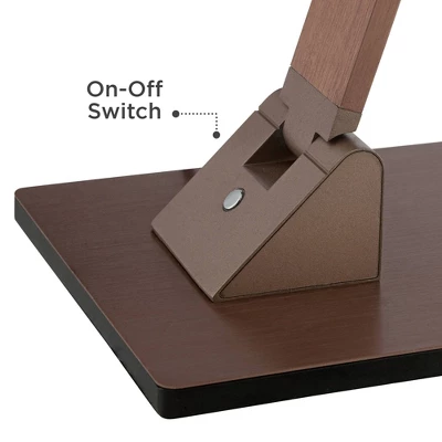 Possini Euro Design Bentley Modern Desk Lamp 21" High French Bronze Aluminum Metal LED Touch On Off Adjustable Head For Bedroom Living Room Office - Image 3