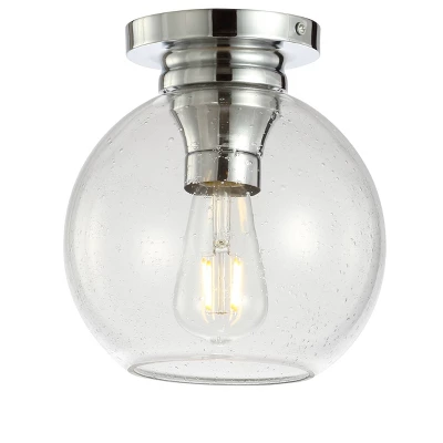 7.75" Metal/Glass Atlas Flush Mount (Includes Energy Efficient Light Bulb) - JONATHAN Y - Image 7
