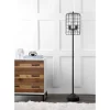 65" Odette Industrial Metal Floor Lamp (Includes Light Bulb) Black - JONATHAN Y