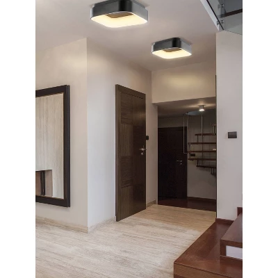 17.75" Metal Rafael Flush Mount (Includes Energy Efficient Light Bulb) Black - JONATHAN Y - Image 4