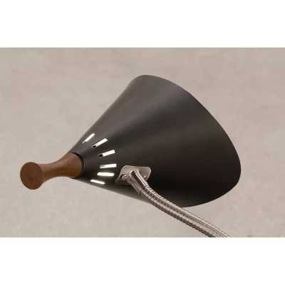 18.5" Draper Gooseneck Desk Lamp Black - Adesso - Image 2