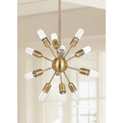 37" Raging 12 Light Solace Pendant Gold - Safavieh
