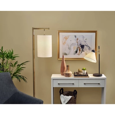 Reggie Floor Lamp Antique Brass - Adesso - Image 2